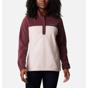 Columbia Pullover Dames, Benton Springs Half Snap Roze, 40WGHUPBS